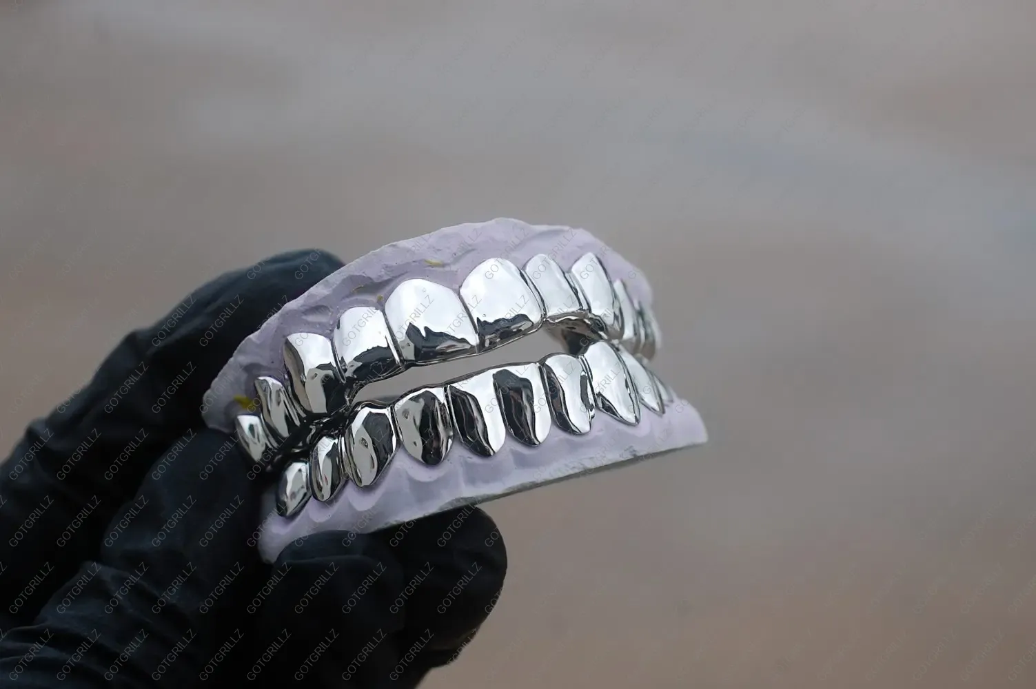 white gold polished solid classic grillz