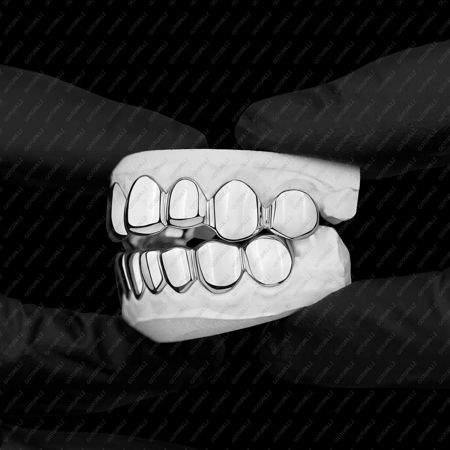 white gold polished solid classic grillz