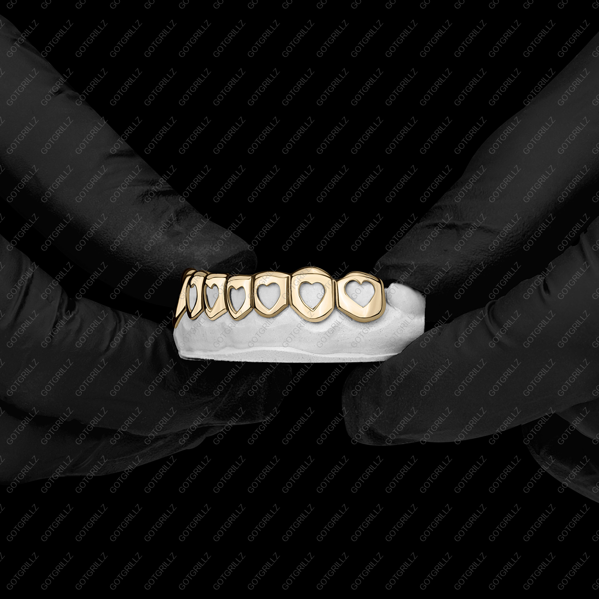 Yellow Gold Cut Out Open Heart Grillz - Got Grillz