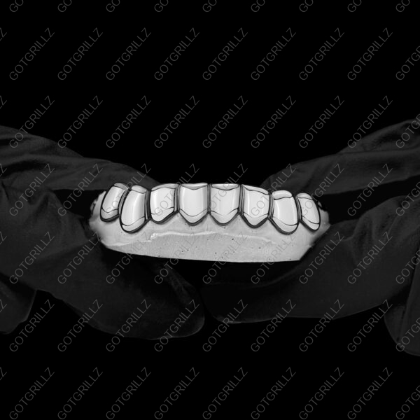 white gold polished solid classic grillz