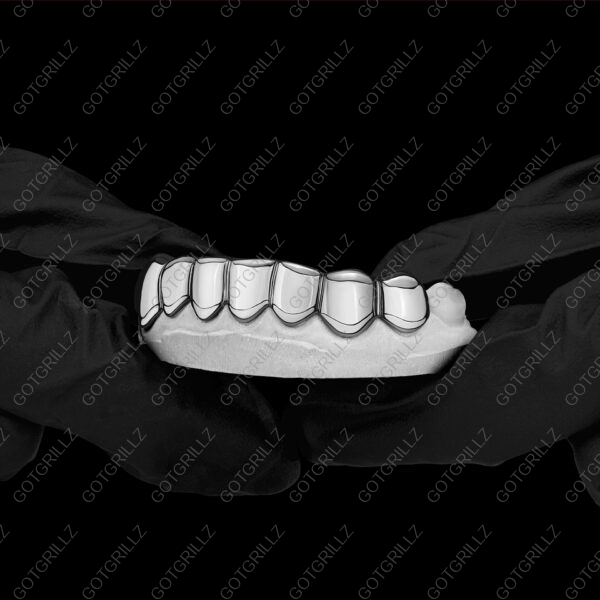 white gold polished solid classic grillz